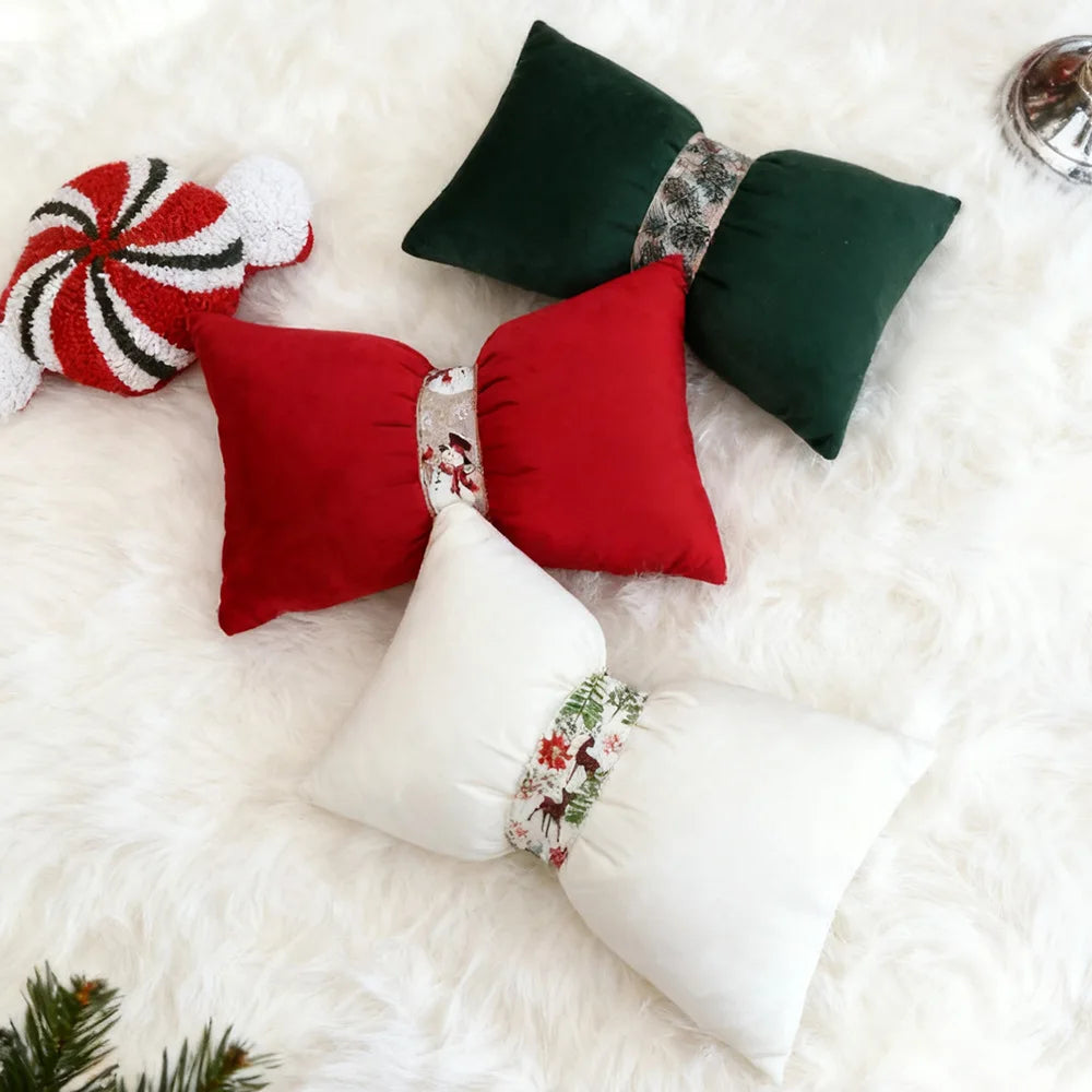 housses coussins noël flocons arbre sucre aneth décoratives adhésives maison voiture 30x50cm 45x45cm polyester