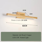 lampe murale moderne miroir bois texturé or chambre entrée minimaliste éclairage quotidien