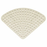 tapis bain blanc moderne perforations anti dérapage suction cups salle bain pvc lavable machine