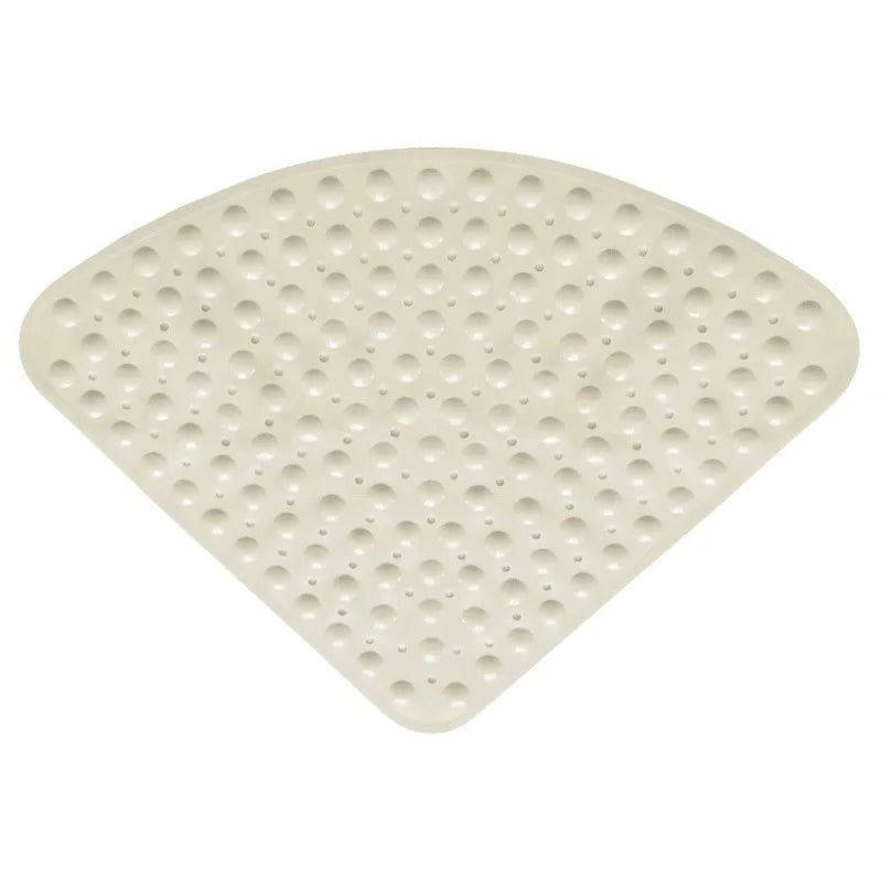 tapis bain blanc moderne perforations anti dérapage suction cups salle bain pvc lavable machine