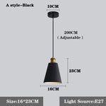 lampe suspendue moderne conique mat noir blanc orange salon chambre étude
