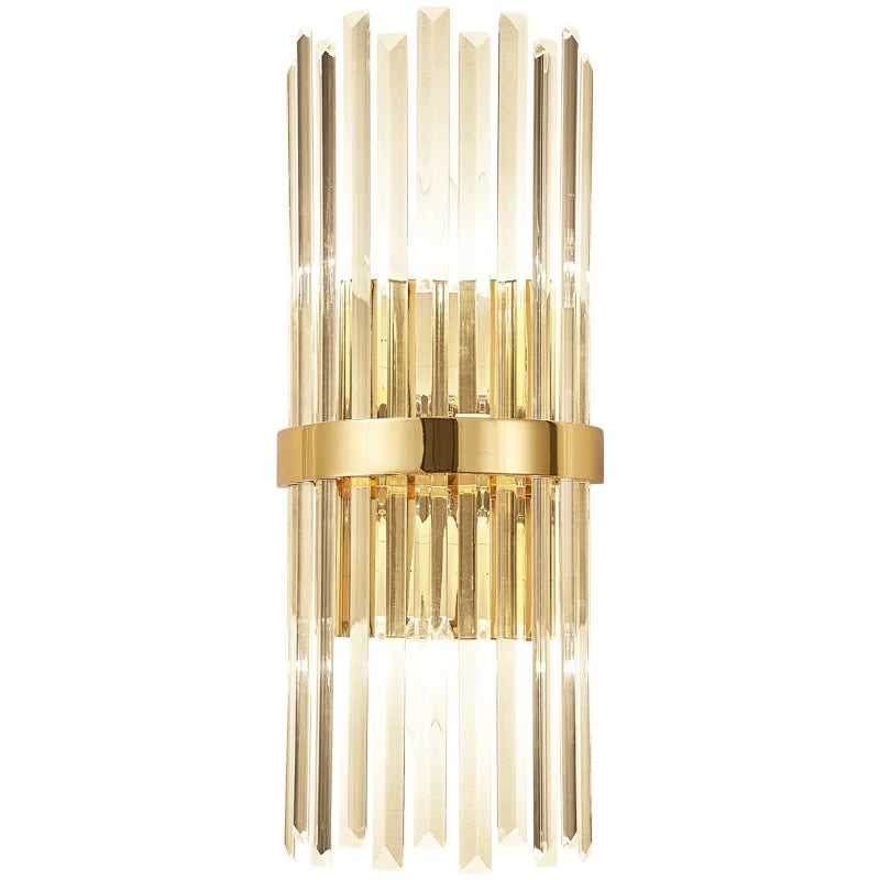 lampe murale or transparent moderne rangs tubes élégante cuisine chambre salle manger entree