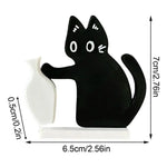 support pinceaux chat noir aimant moderne décoration intérieure animal compagnie dessin animé collection art