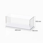 boîte rangement disques transparente moderne acrylique réutilisable plateau blanc minimaliste
