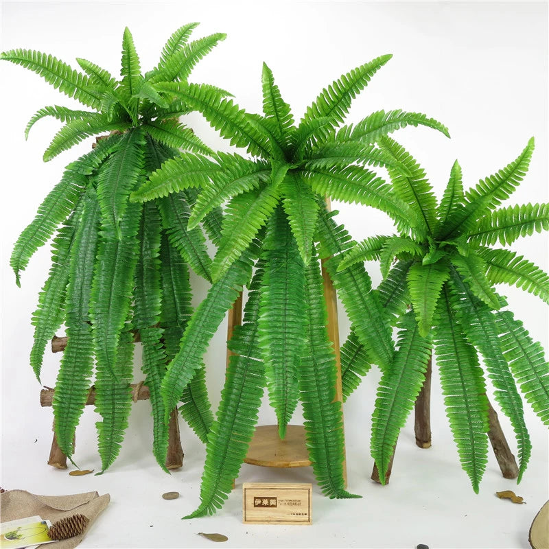 plantes artificielles fougère vert soie décoration extérieure intérieure tropicale accrochées mur salon jardin