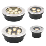 éclairage led souterrain ip67 argent noir moderne 220v 12v 24v encastré extérieur chemin