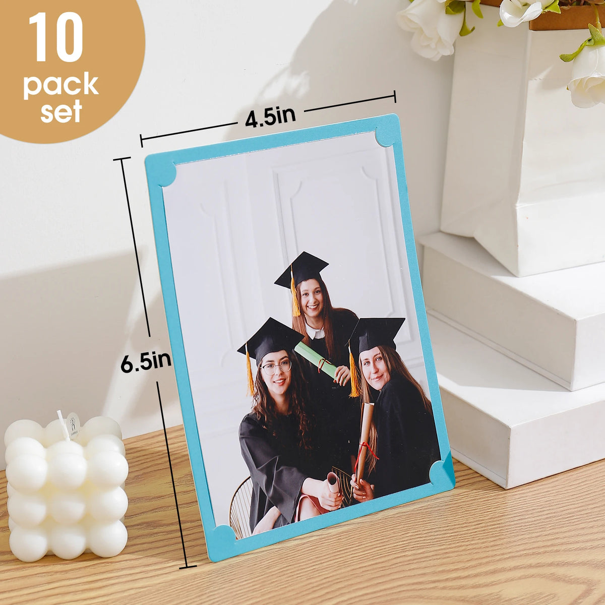 cadres photo carton moderne multicolore 4x6 5x7 6x8 pouces set 10