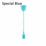 lustre suspendu moderne ampoule câble coloré salon chambre rouge noir blanc