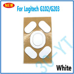 protecteurs souris adhésifs ovales noirs blancs modernes logitech g102 g103