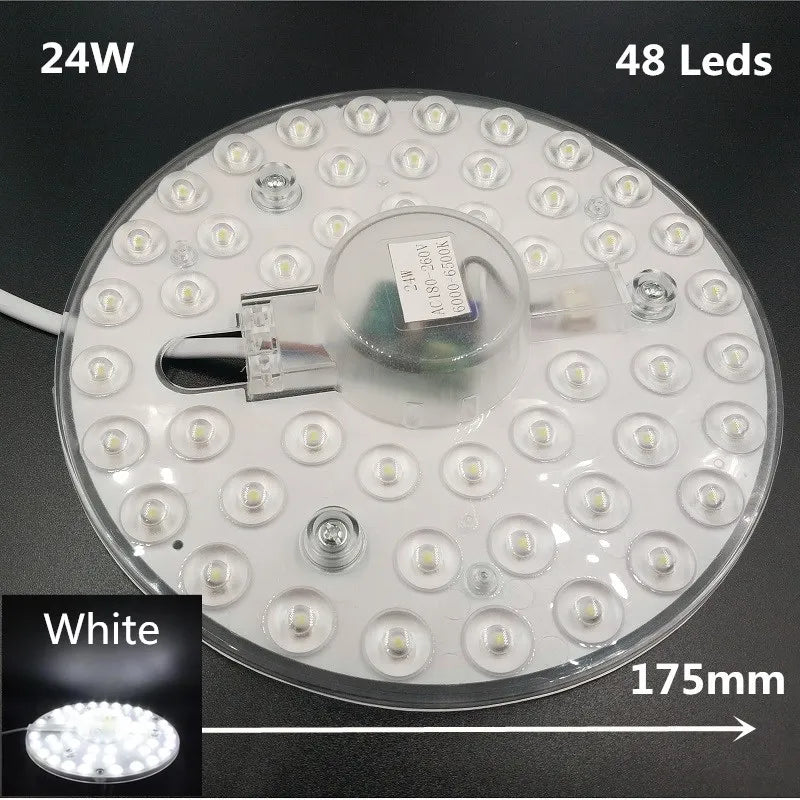 plafonnier led rond blanc moderne clips fixation 12w 18w 24w 36w 110240v