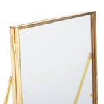 cadre photo or minimaliste verre transparent geometrique ouverture deux parties pieds