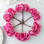 fleurs artificielles soie roses blanches couronne mariage romantique décoration intérieure anniversaire baby shower