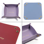 porte boutons pliables simili cuir moderne marron beige rose bleu noir orange violet voyage