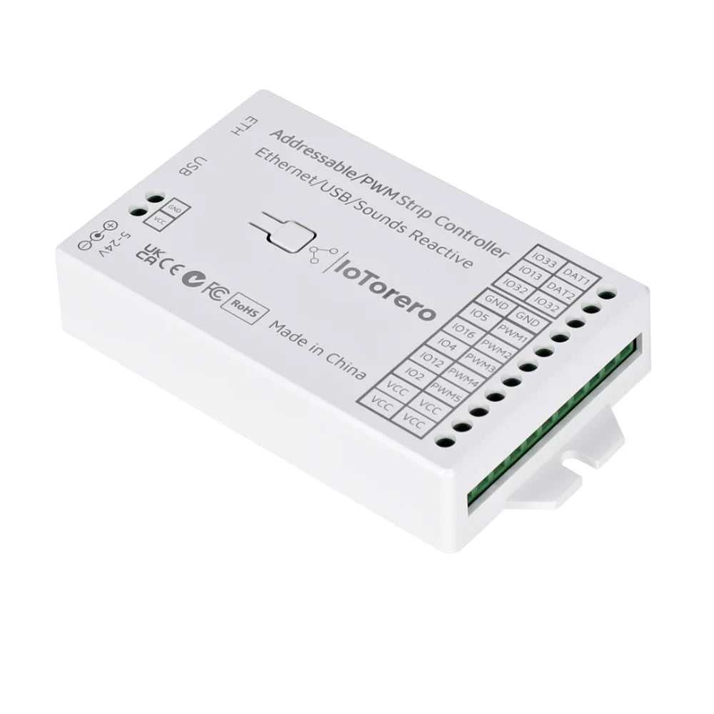 contrôleur bande led wifi blanc moderne prêt emploi câble usb ethernet tournevis
