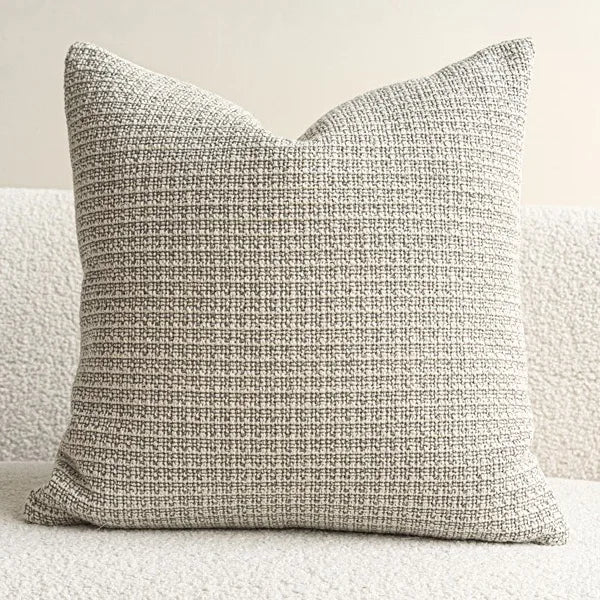 coussins décoratifs modernes motif géométrique beige gris noir rouge polyester