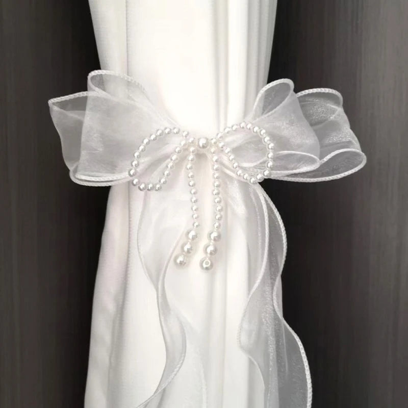 ruban fenêtre blanc organza décoratif adhésif translucide rideau maison salon moderne