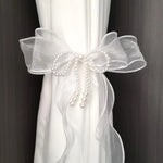ruban fenêtre blanc organza décoratif adhésif translucide rideau maison salon moderne