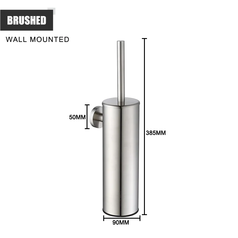 brosse wc inox fixe mur sol moderne chrome blanc or brushed gold