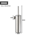 brosse wc inox fixe mur sol moderne chrome blanc or brushed gold