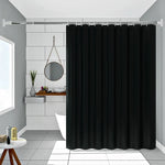 rideau douche noir opaque moderne suspension anneaux respectueux environnement 200cm 78.74in