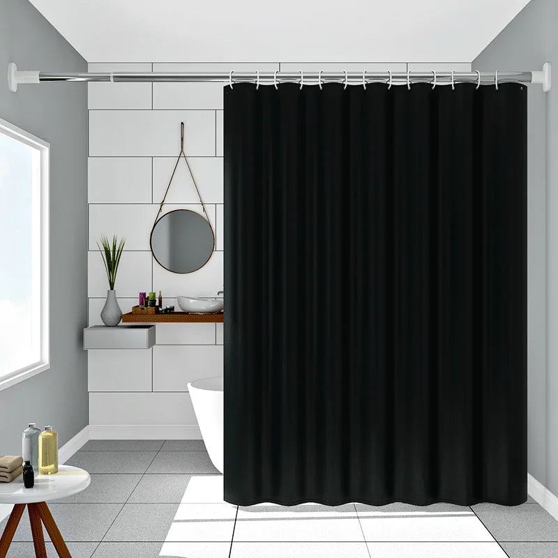 rideau douche noir opaque moderne suspension anneaux respectueux environnement 200cm 78.74in