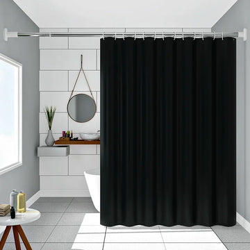 rideau douche noir opaque moderne suspension anneaux respectueux environnement 200cm 78.74in