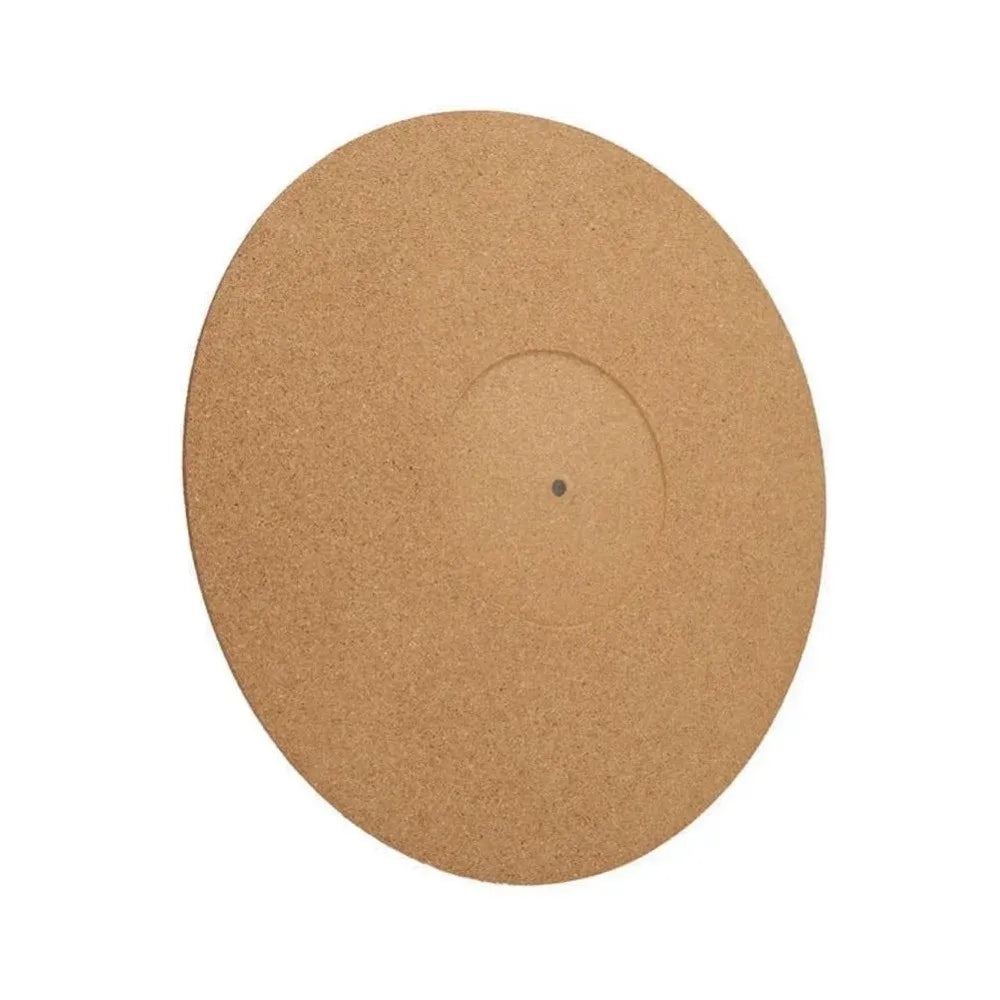 tapis anti vibration antidérapant vinyle texture naturelle moderne marron clair plateau tournant fixations invisibles