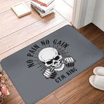 tapis sol salle sport motif musculation antidérapant intérieur moderne noir gris blanc