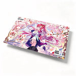 tapis jeu animes fleurs cerisier rose blanc violet fond uni opacité