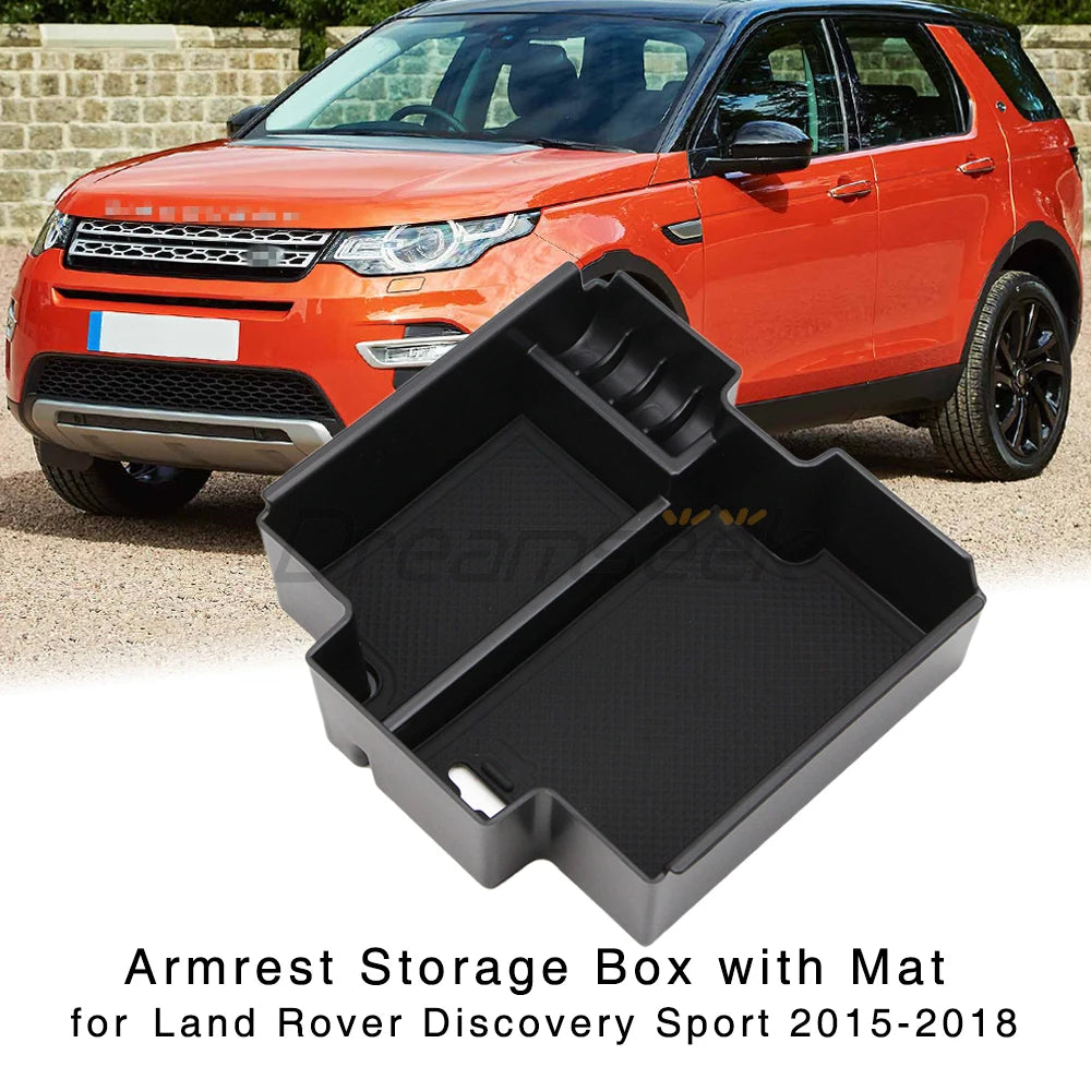 boîte rangement accoudoir land rover discovery sport noir mat clips tapis pratique centralisée 2014