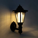 lampe murale solaire led noir verre transparent classique ip65 résistant l'eau éclairage extérieurextérieur