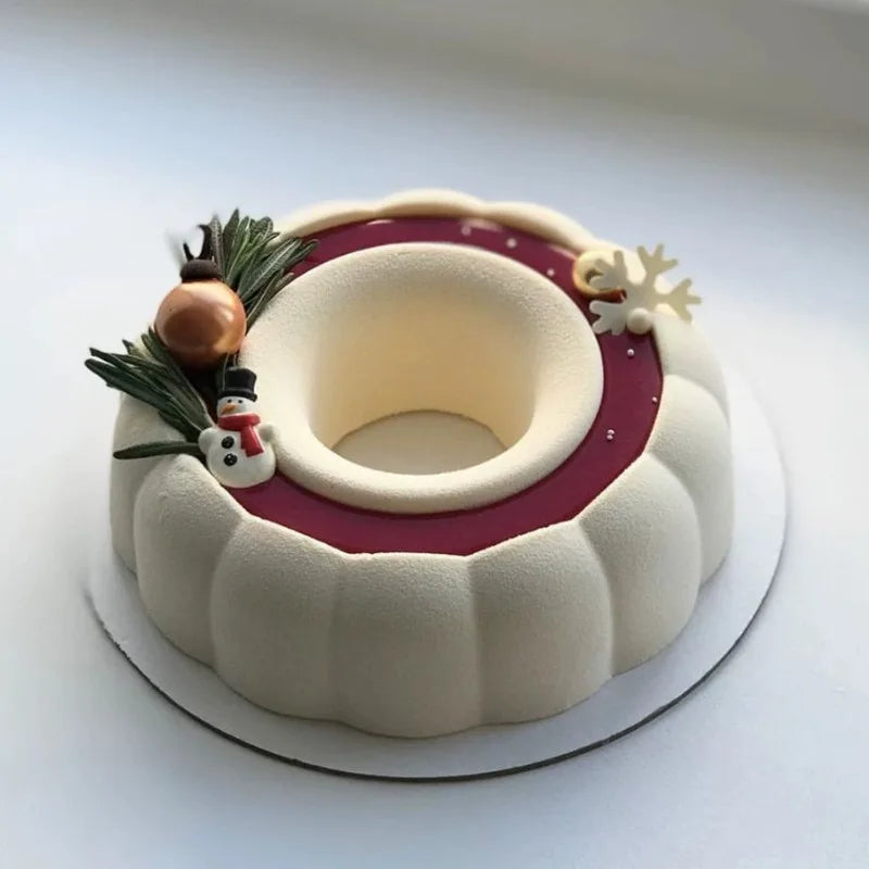 moule silicone gâteau fleur canelures moderne élégant pâtisserie décoration anniversaire desserts chocolat mousse pudding