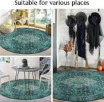 tapis rond moderne dragons roses géométrique fantaisie rouge violet bleu chambre