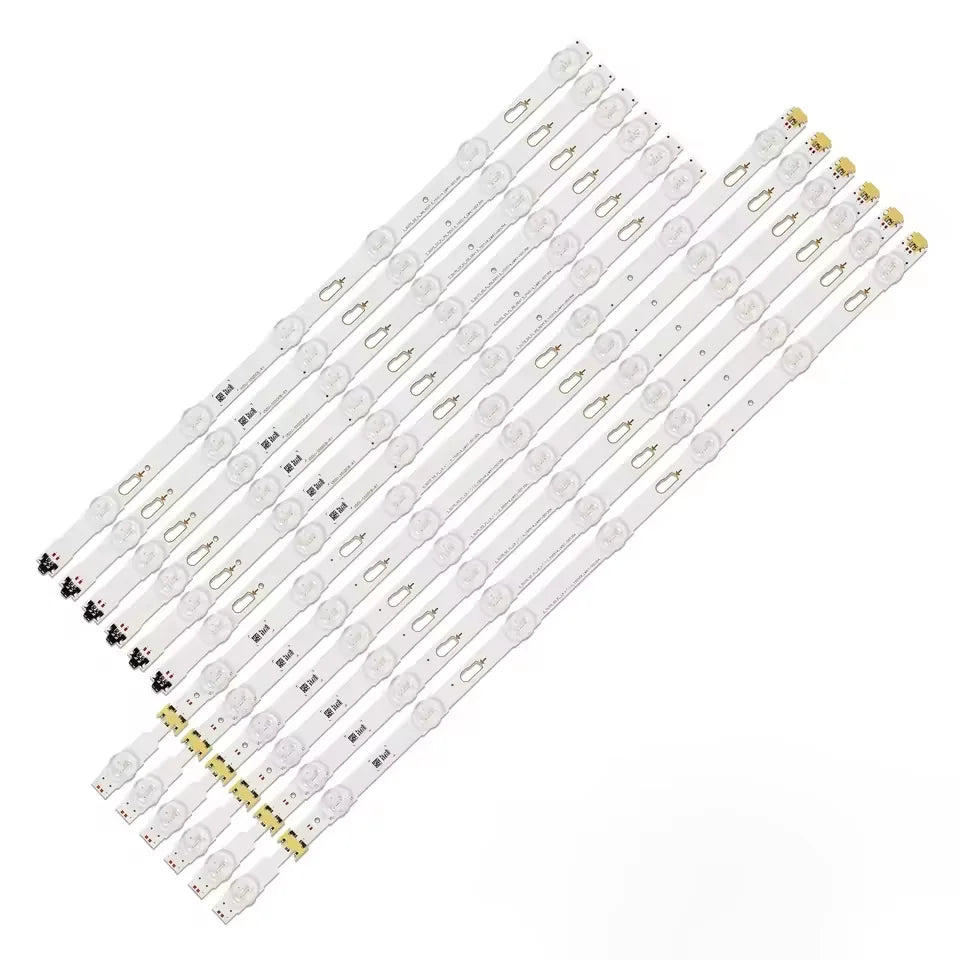 bande led rétro éclairage blanc moderne clips connecteurs 3v 1130mm leds kit 12 pièces