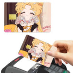 étiquettes carte bancaire stickers dessins animés personnages mignons adhésifs réutilisables waterproof classiques cartes credit