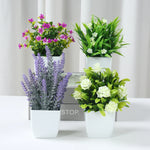 décoration intérieure moderne plante artificielle vert feuilles uniformes pot anniversaire mariage baby shower