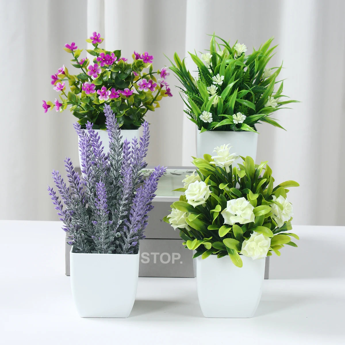 décoration intérieure moderne plante artificielle vert feuilles uniformes pot anniversaire mariage baby shower