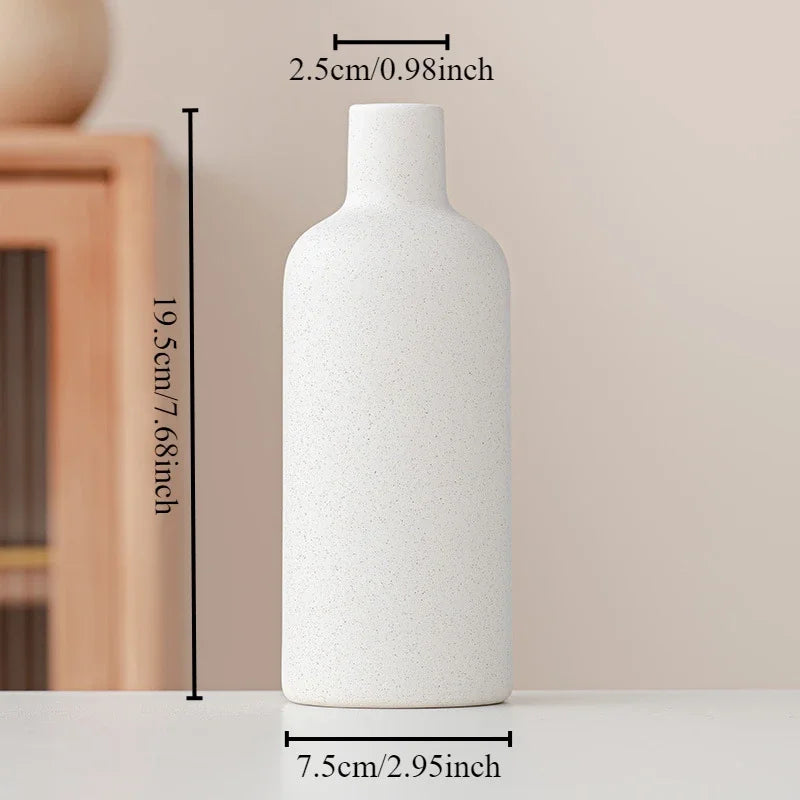 vase céramique blanc minimaliste ligne horizontale décoration intérieur table simpleOpaque