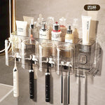 porte brosses dents transparent moderne adhésif motifs décoratifs cosmétiques rangement salle bain minimalistemaximum 14