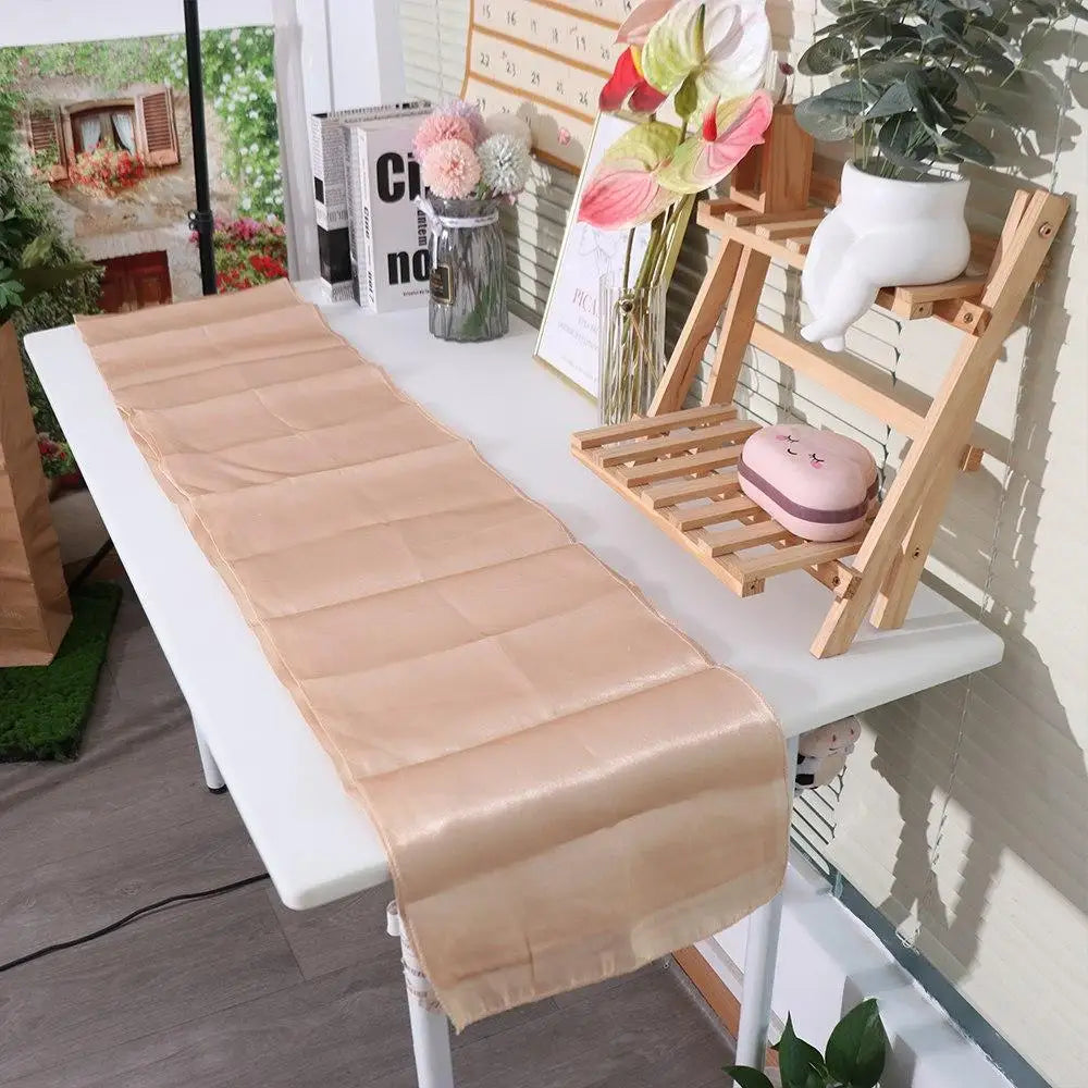 nappe table satin rouge vert foncé jaune rose beige brillante