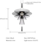 suspension lumineuse contemporaine or noir minimaliste métal cercles concentriques 249 2000 lumens