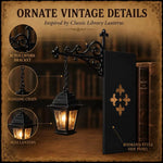 lampe décorative vintage support métallique ouvragé abat jour translucide éclairage bibliothèque cosy figurines décoratives