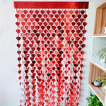 rideau decoratif moderne rose violet noir coeurs anniversaire saint valentin noel