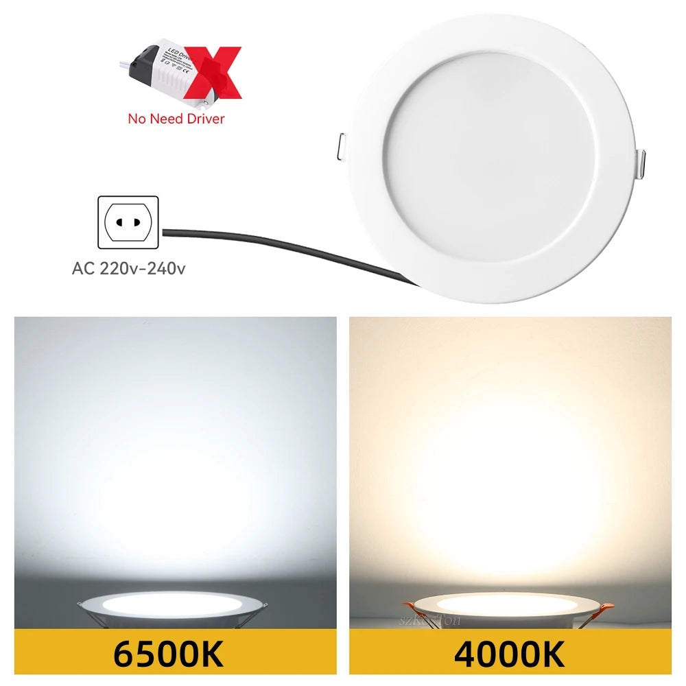 Spot LED moderne 220V 7W 9W 12W 20W blanc 4000K 6500K clips aluminium