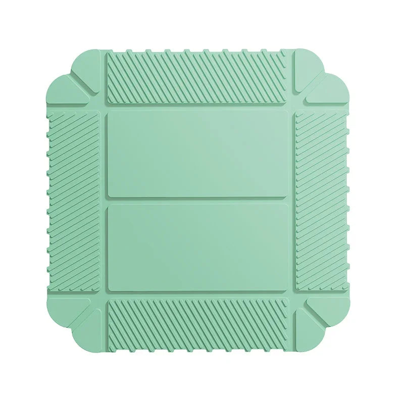 support vaisselle pliable moderne aimants rayures horizontales violet gris jaune vert rose pratique