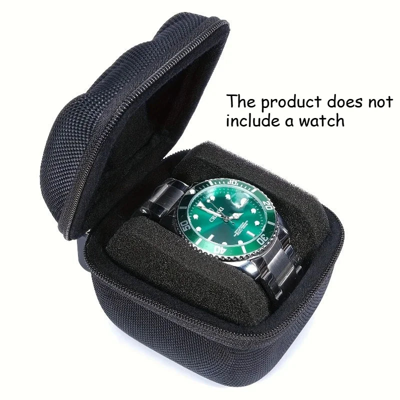 étui rangement noir montres mousse souple velours protégeant bijoux classiques sportifs différentes bracelets