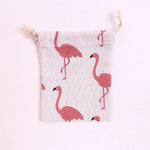 sac rangement coton rose flammes fraises vintage doux portefeuille voyage