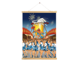 affiche toile japonaise lutte sumo bière décoration restaurant sushi ramen mur traditionnel