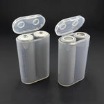 boîtes rangement piles rechargeables transparentes clips protection pratique fonctionnelle
