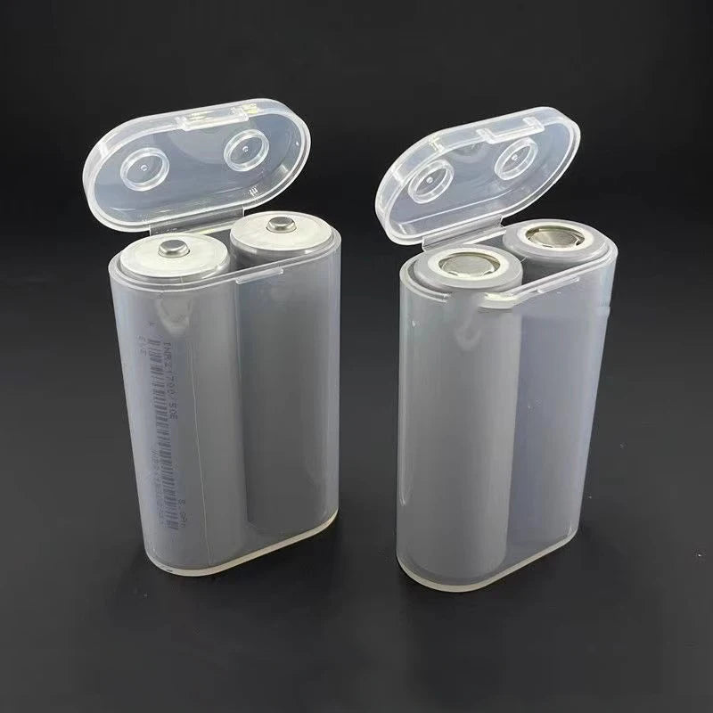 boîtes rangement piles rechargeables transparentes clips protection pratique fonctionnelle